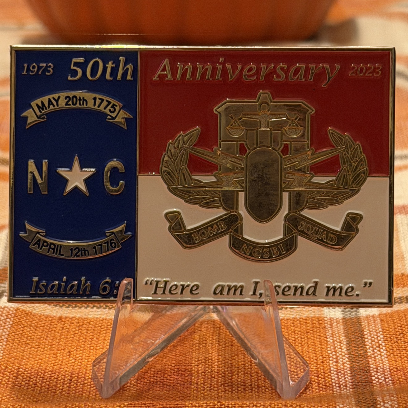 NCSBI Bomb Squad 50th Anniversary — front