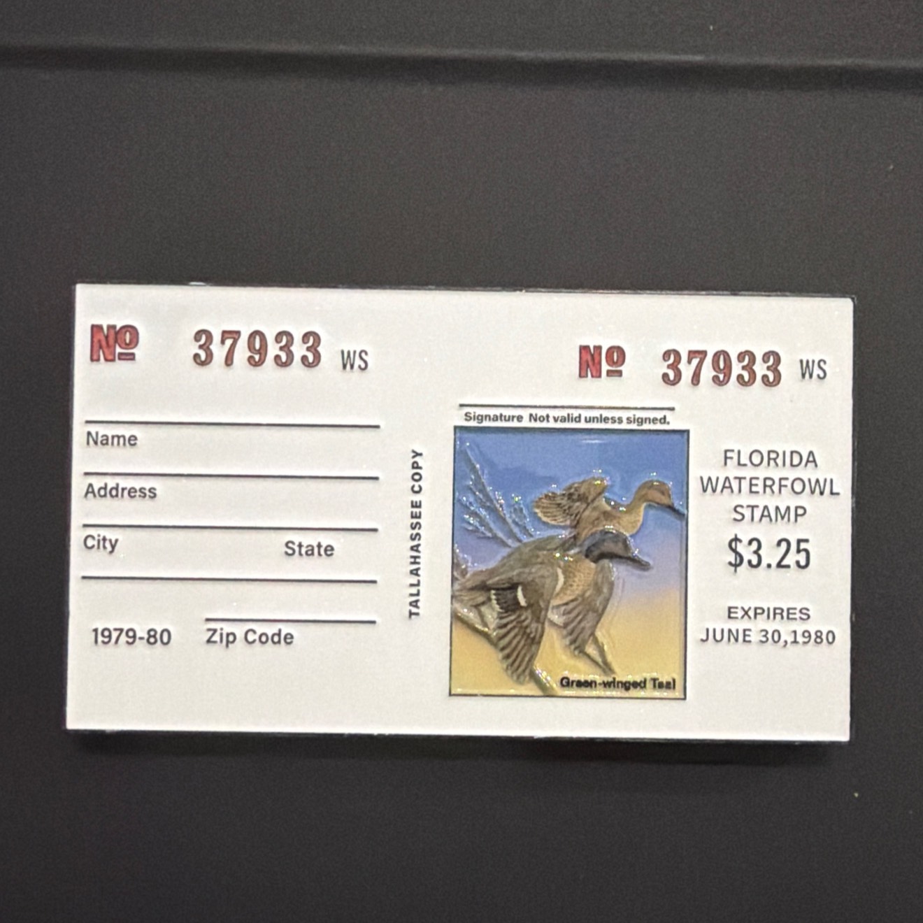 Fowl Stamp 2.0 — back
