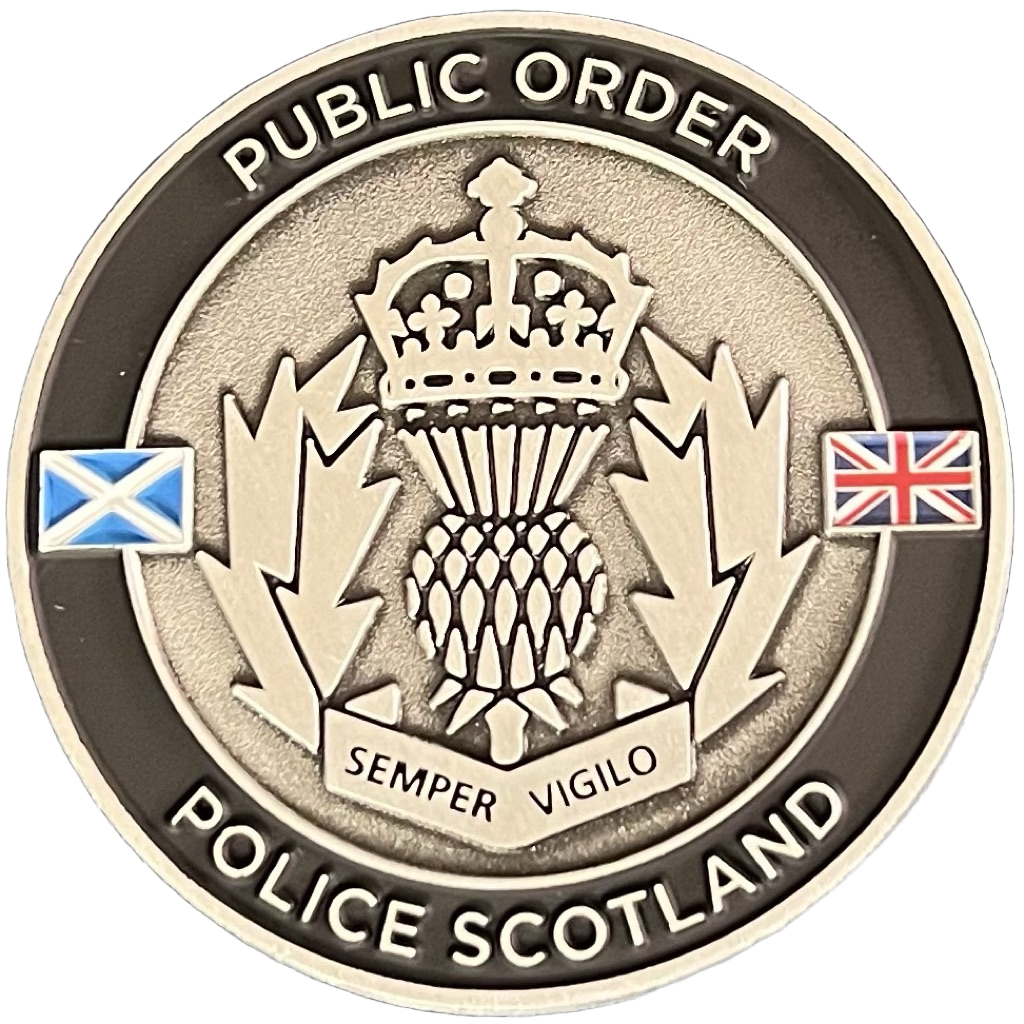 Police Scotland Op Liberty Public Order Challenge Coin — back