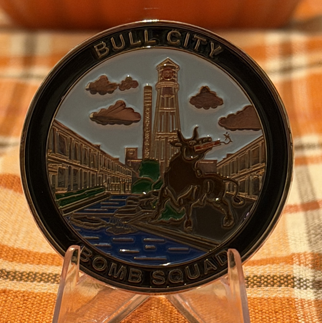 Durham Bomb Squad Bull City (gold) — back