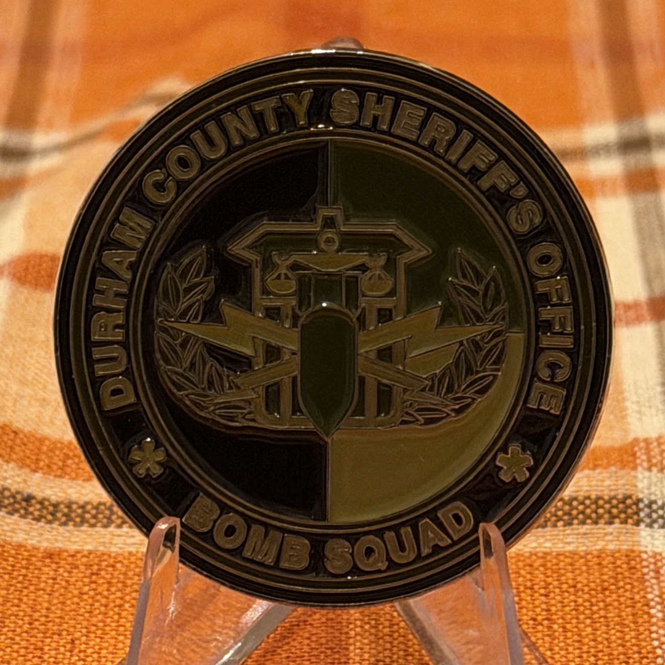 Durham Bomb Squad Bull City (gold) — front