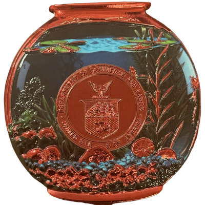 Defunct Agency - US Bureau of Fisheries Blood Red Moon