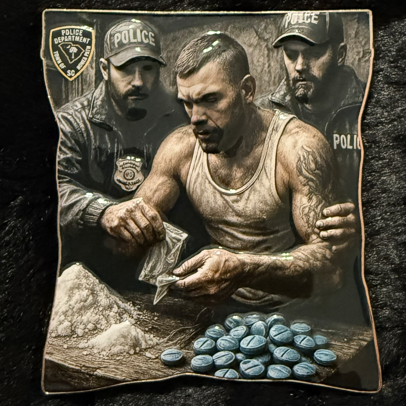 Town of Honea Path Police Department Narco Pill Bag (Rose Gold Variant) — back