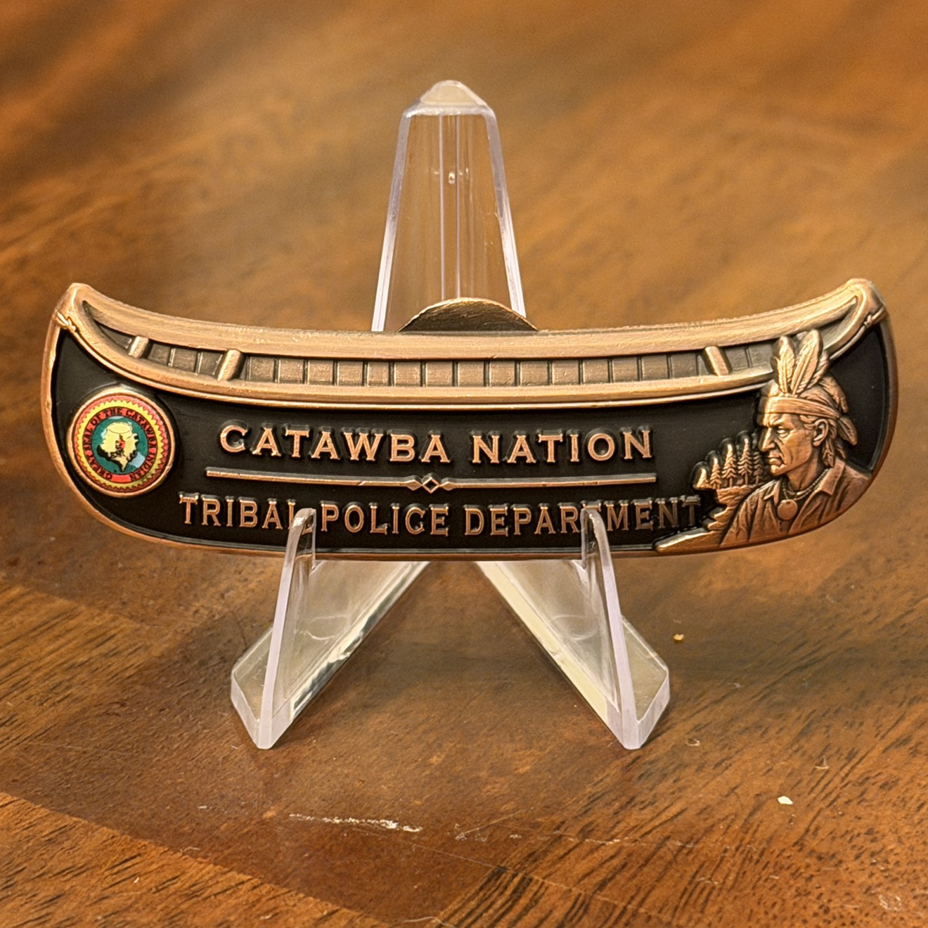 Catawba Nation Tribal Police Canoe — back