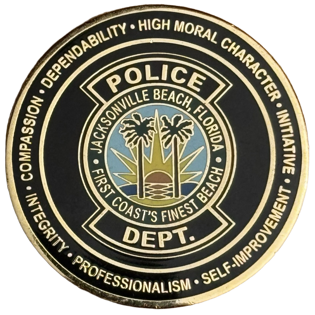Jacksonville Beach Police - Department Coin - Florida — front