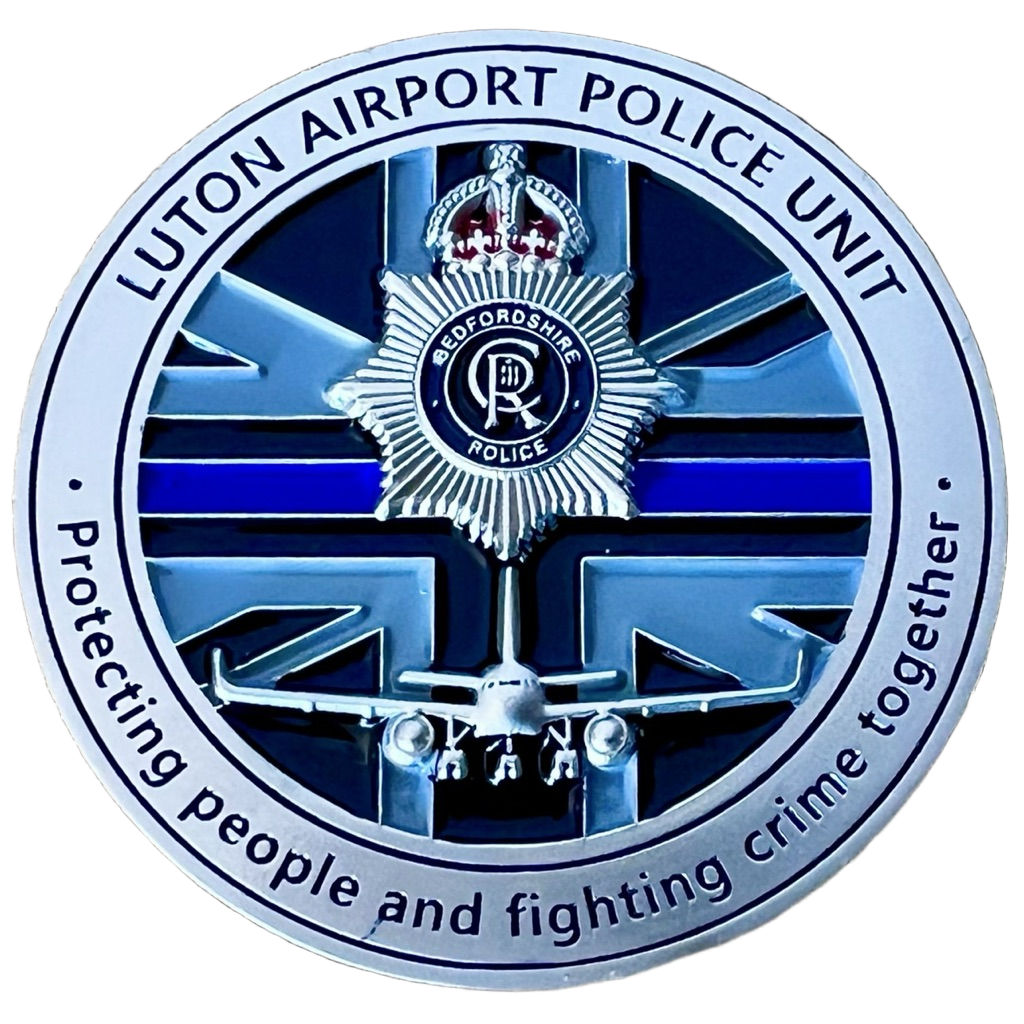 Luton Airport Police Unit Challenge Coin — front