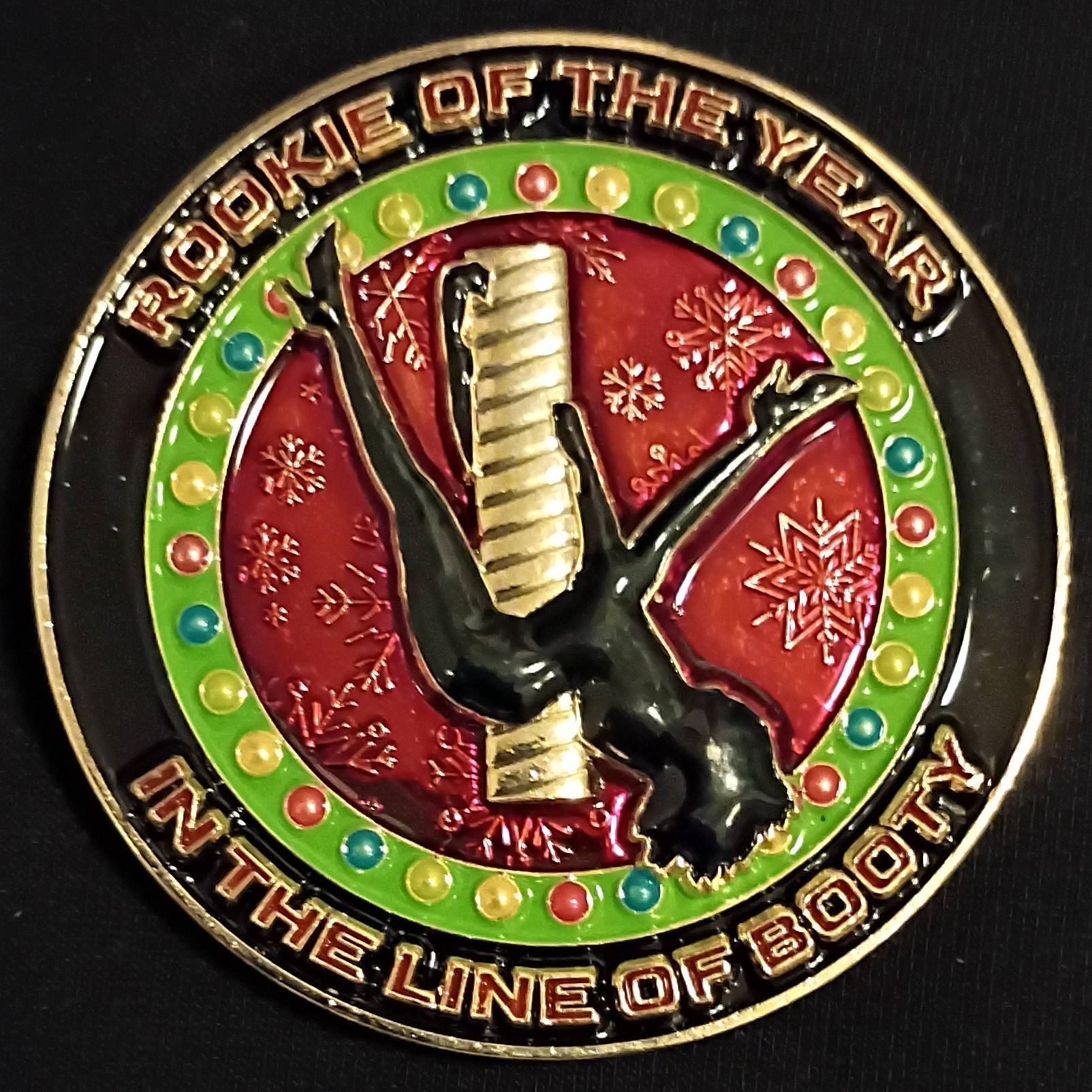 NYPD infamous 2021 Christmas party challenge coin — back