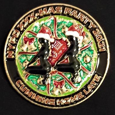 NYPD infamous 2021 Christmas party challenge coin