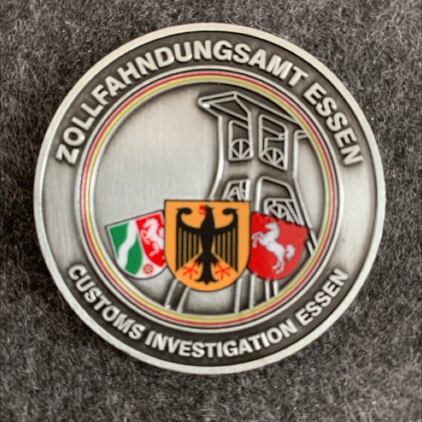 Zollfahndungsamt Essen Customs Investigation Challenge Coin — front