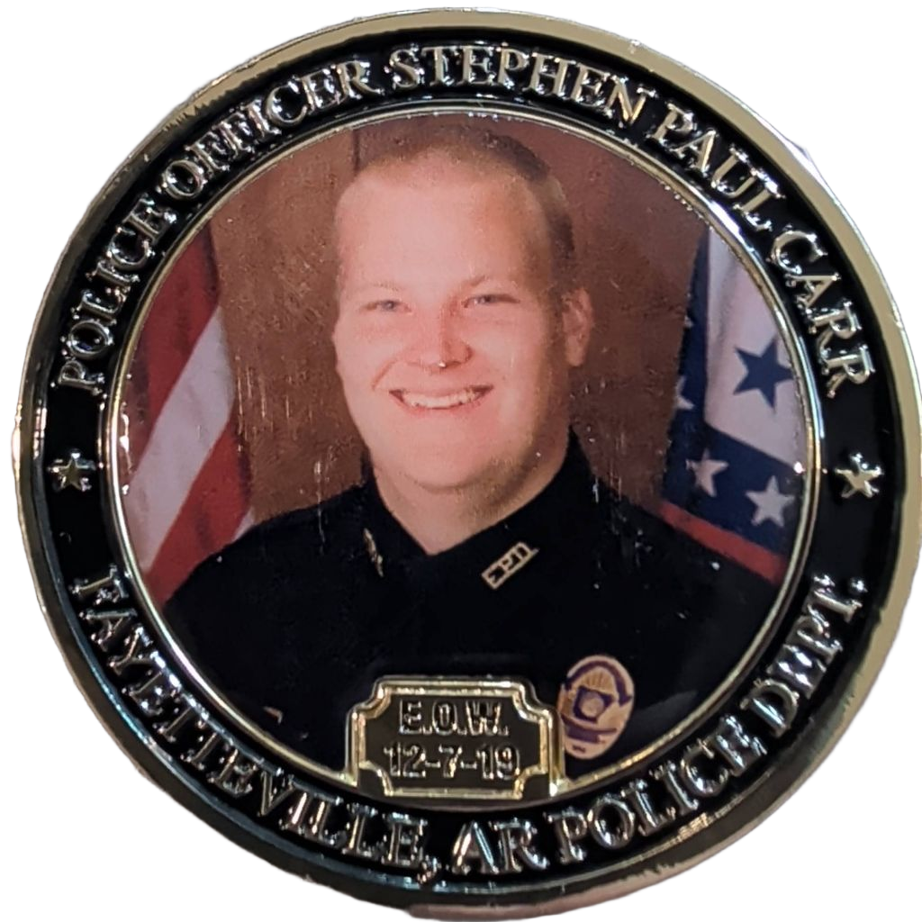 Fayetteville AR Stephen Carr Memorial Coin — back