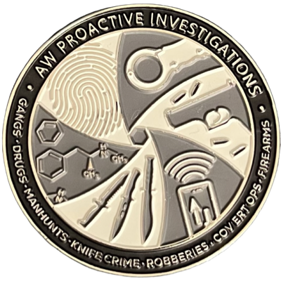 Metropolitan Police AW Proactive Investigations Challenge Coin