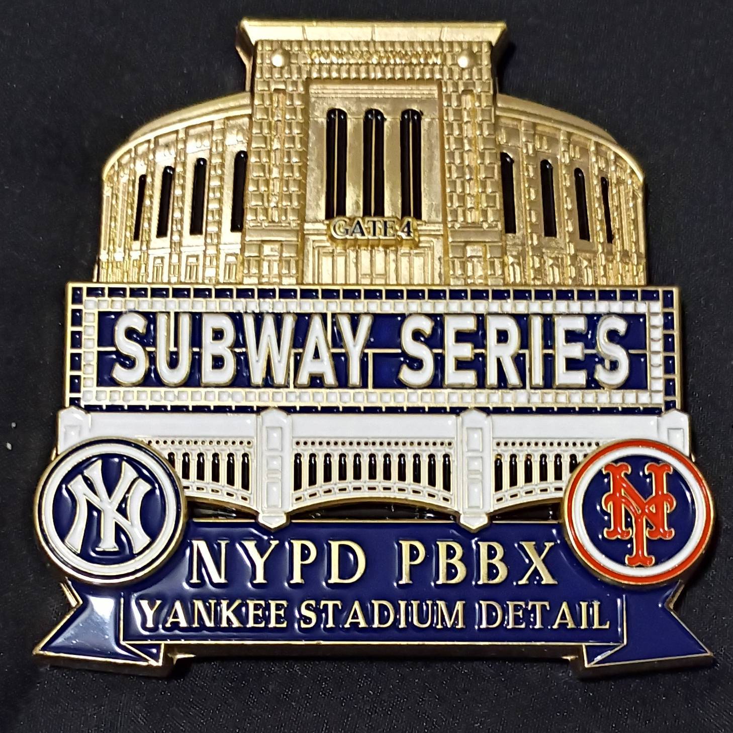 NYPD 2025 Yankee stadium security detail challenge coin — back