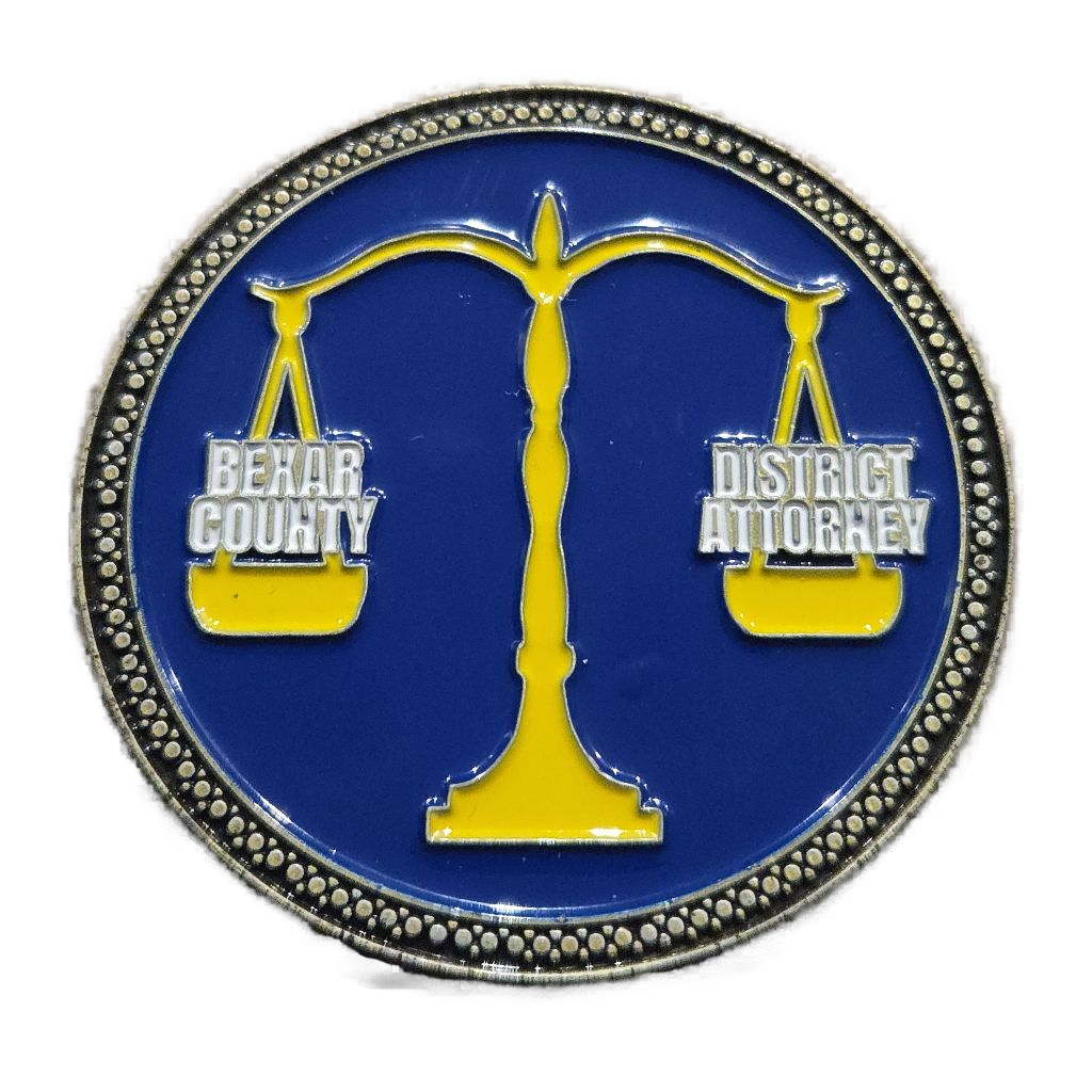 Bexar County Criminal District Attorney Coin — back