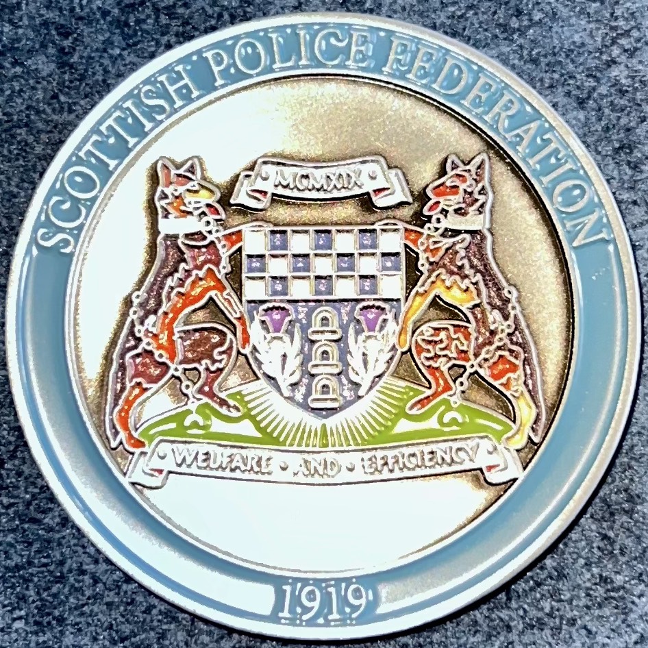 Scottish Police Federation Challenge Coin — back