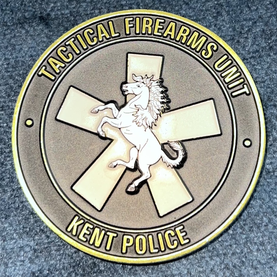 Kent Police Tactical Firearms Unit Strategic Firearms Commander Challenge Coon — back