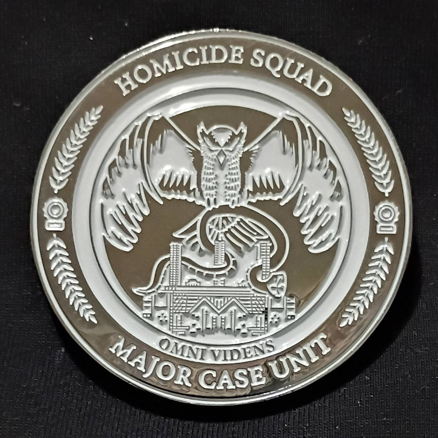 Hudson County Prosecutor's Office Homicide Squad Challenge Coin — back