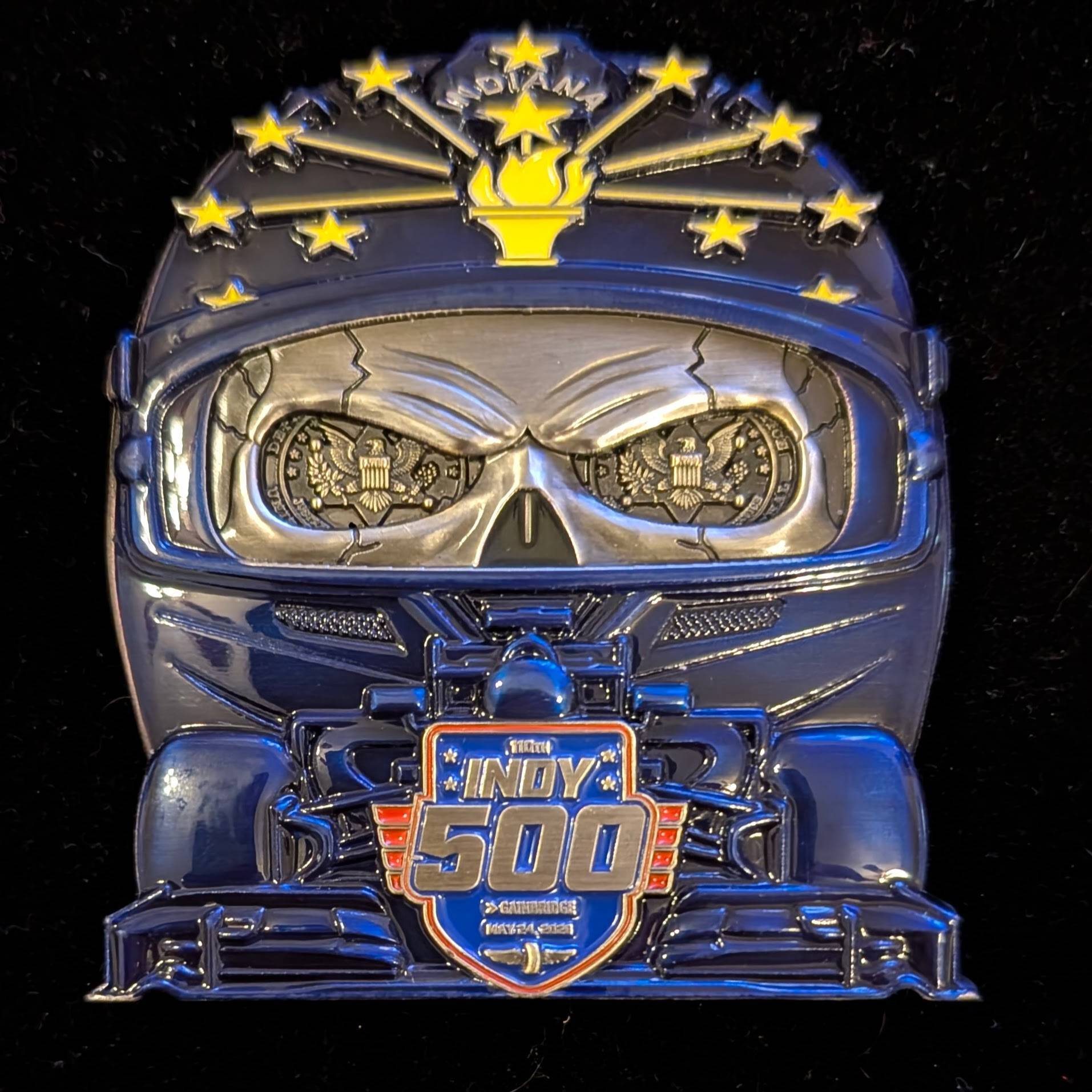 USMS Indy 500 coin — front