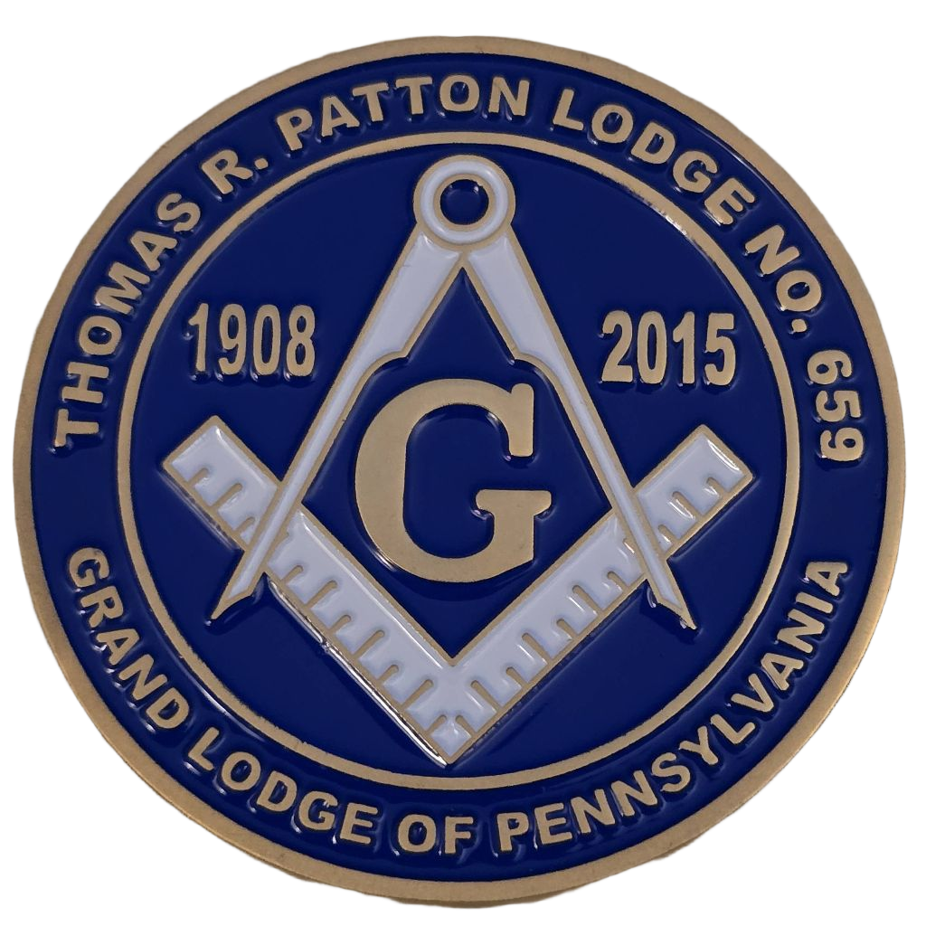 Thomas R. Patton Lodge No. 659 Centennial Challenge Coin — front
