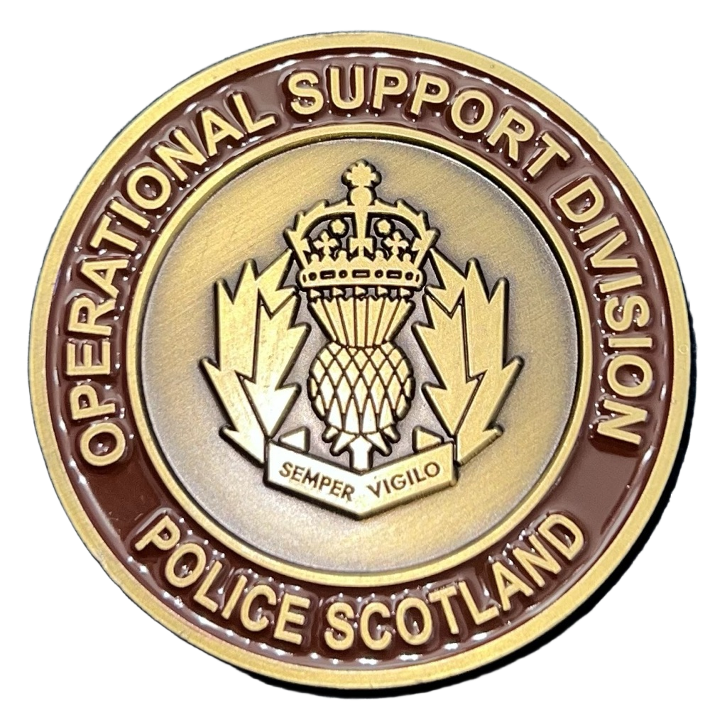 Police Scotland Public Order Officer Challenge Coin — back