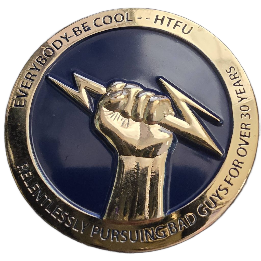Sgt Scott Jenkins retired coin — front