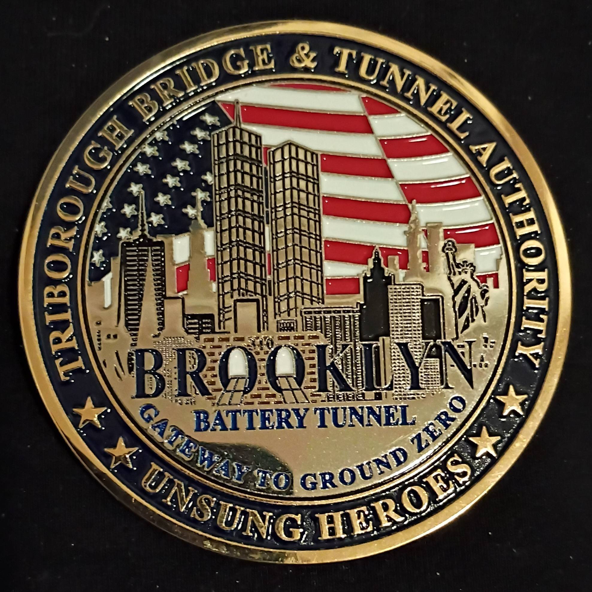 September 11th memorial challenge coin — front