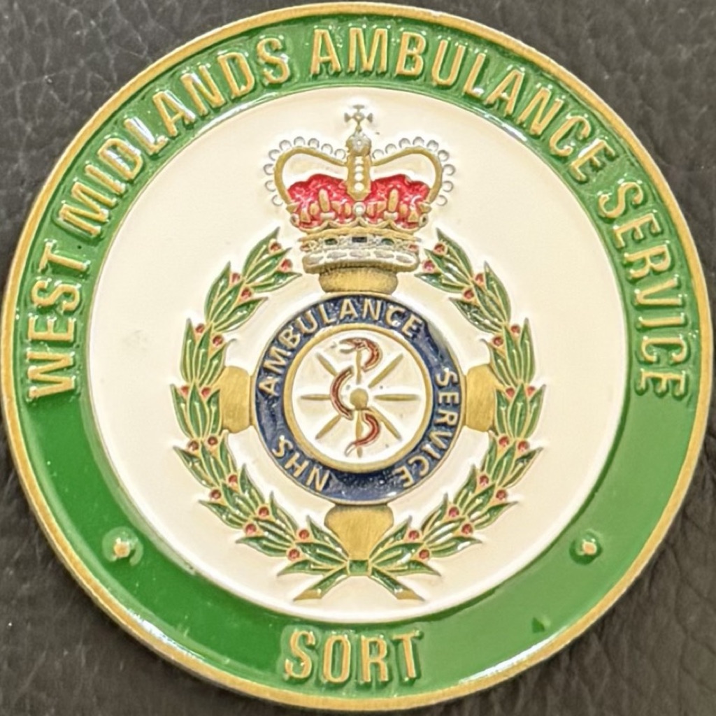 West Midlands Ambulance Service SORT Challenge Coin — back