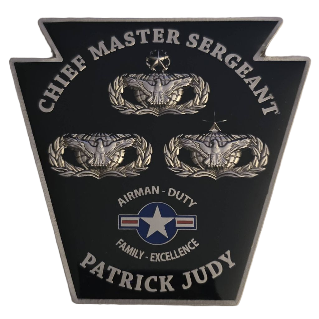 Chief Master Sergeant Patrick Judy / 193d Special Operations AFSOC Security Forces Squadron Challenge Coin — front
