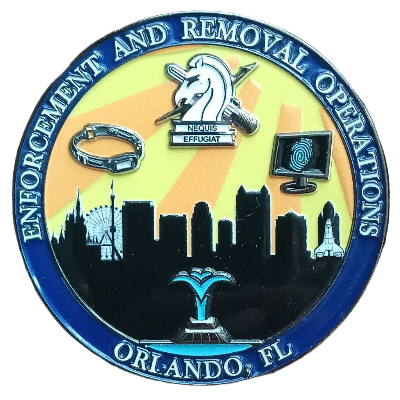 ICE Enforcement and Removal Operations Challenge Coin