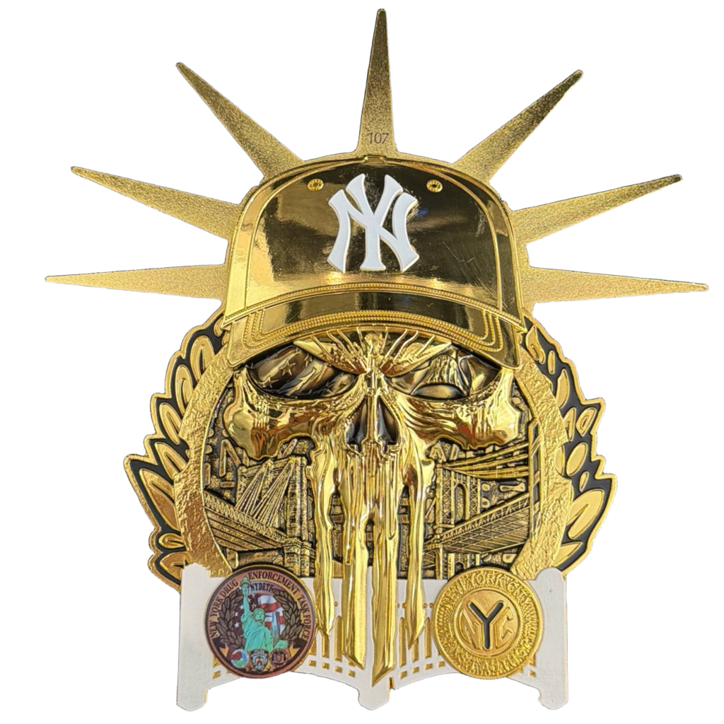 DEA New York Yankees Skull Challenge Coin — front