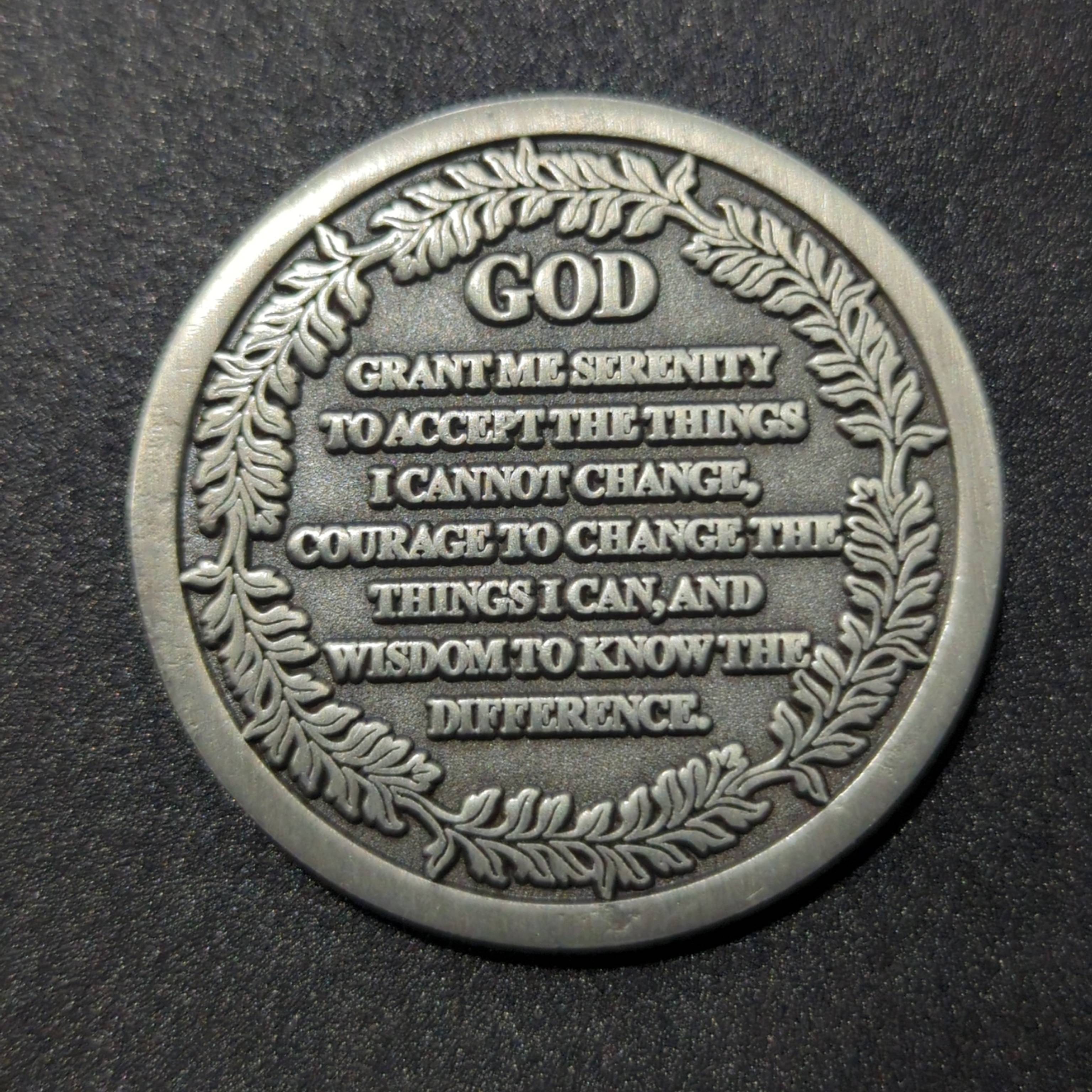 Serenity Prayer — back