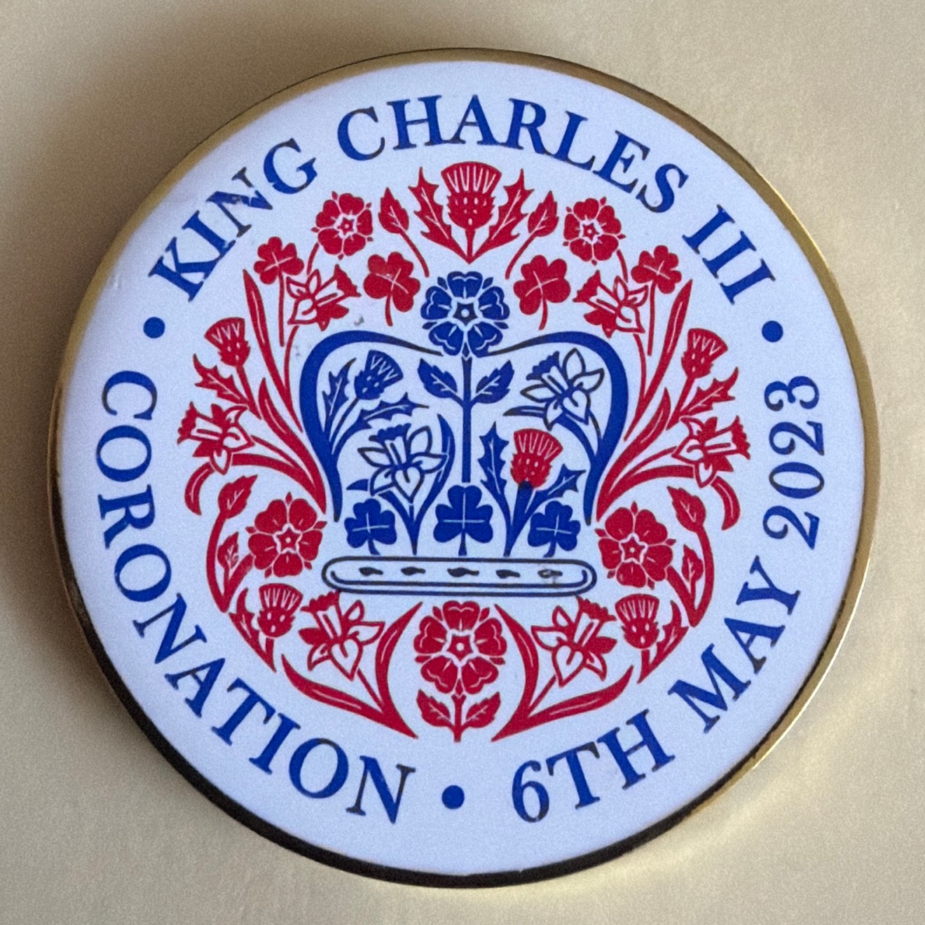 King’s Coronation Marching Platoon Challenge coin — back