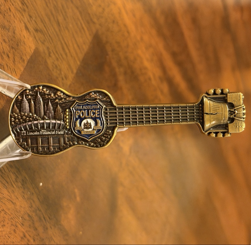 Philadelphia Police Morgan Wallen Guitar — front