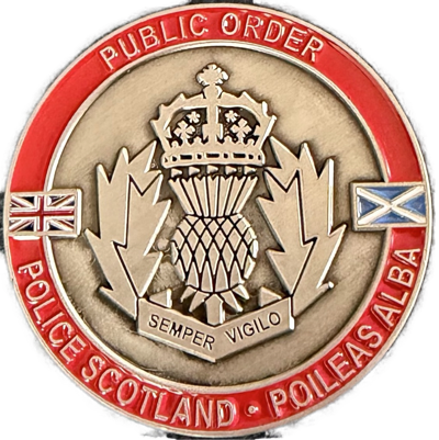 Police Scotland Public Order COP26 Challenge Coin - Red