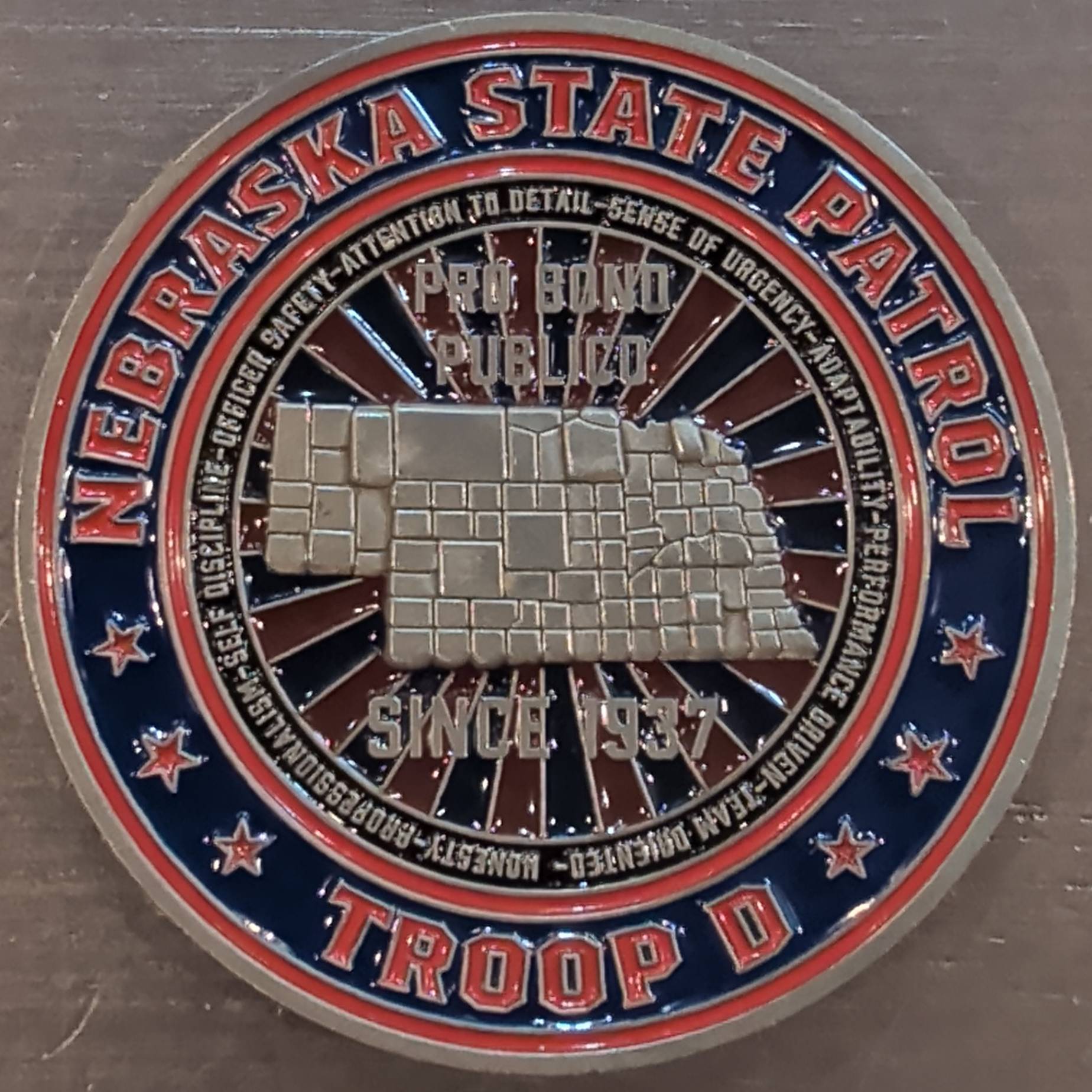 Nebraska State Patrol Troop D — back