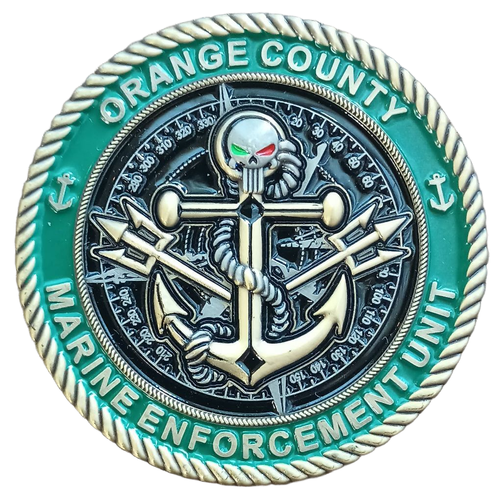 Orange County Marine Enforcement Unit Challenge Coin — front
