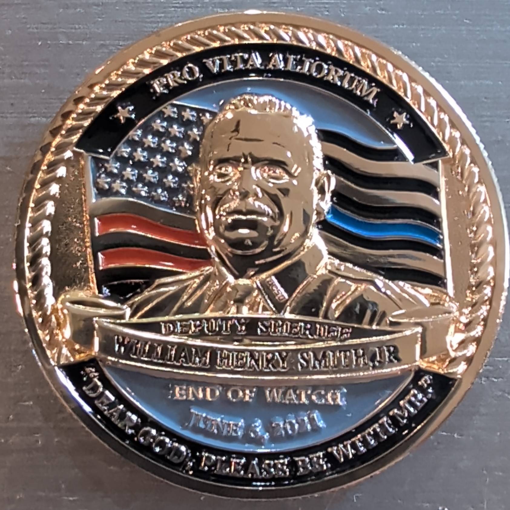 Baldwin County Deputy William Henry Smith Jr. Memorial Coin — front