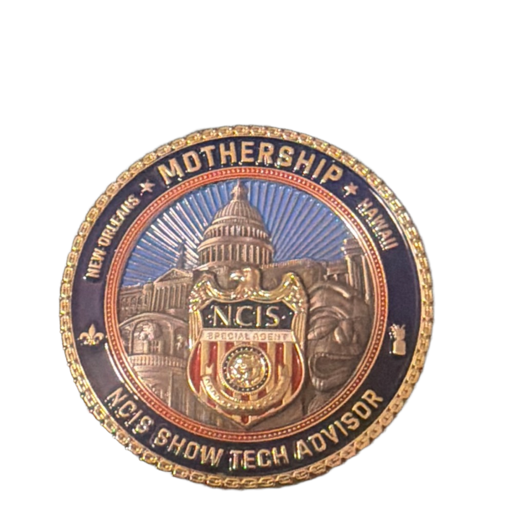 Ncis tv show tech advisor crew coin — front