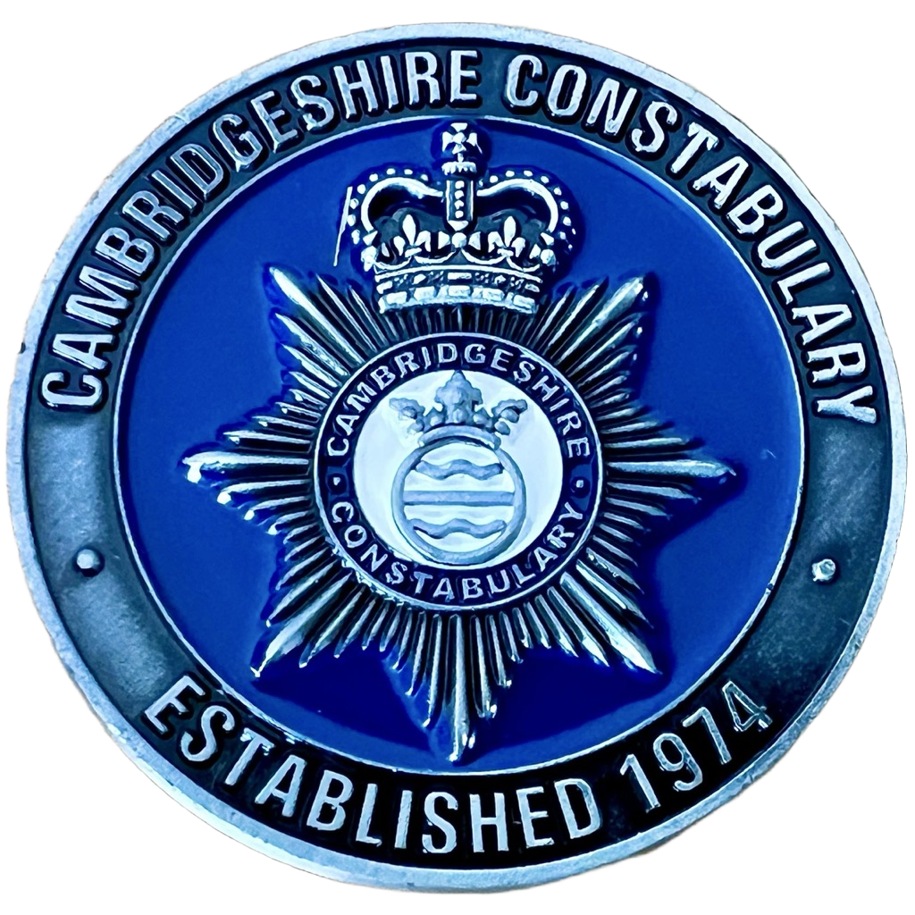 Cambridge City South Command & Cambridgeshire Constabulary Challenge Coin — back