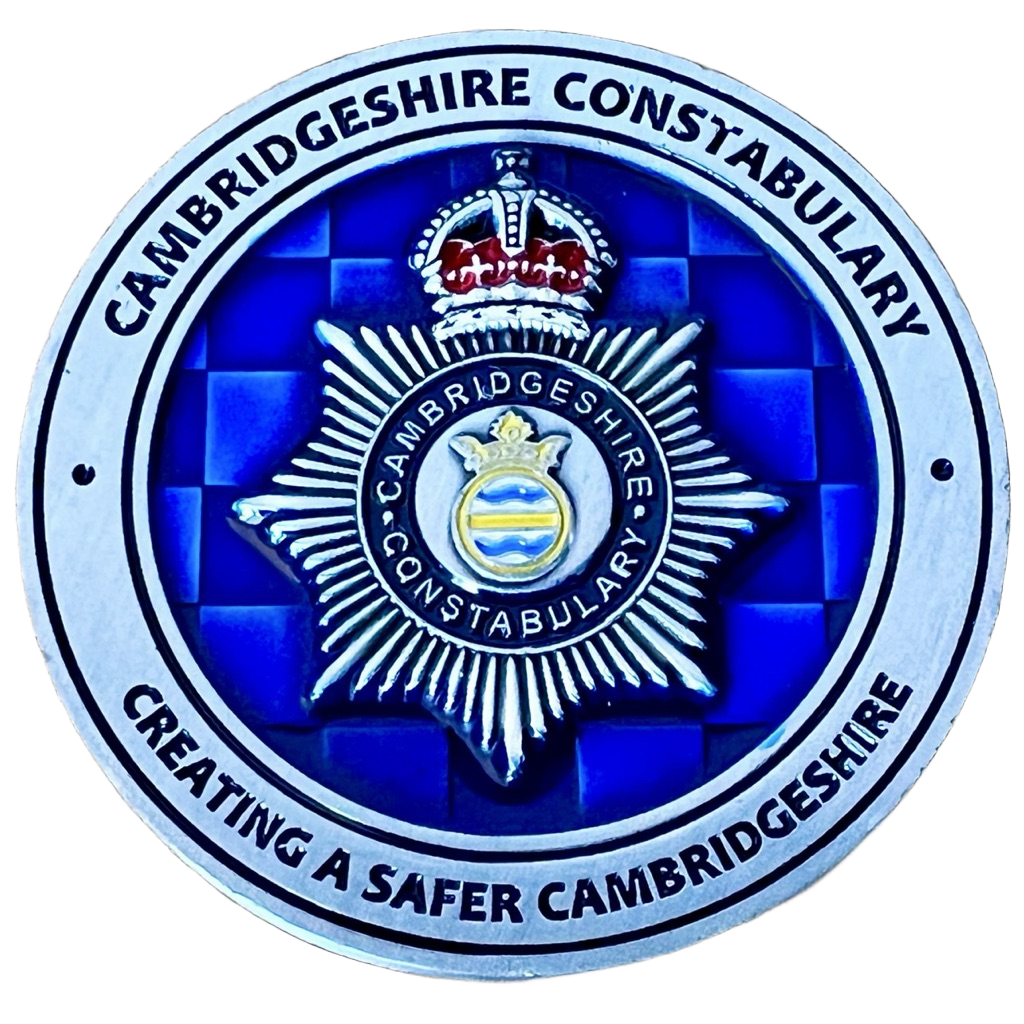 Volunteer Police Cadets & Cambridgeshire Constabulary Challenge Coin — back