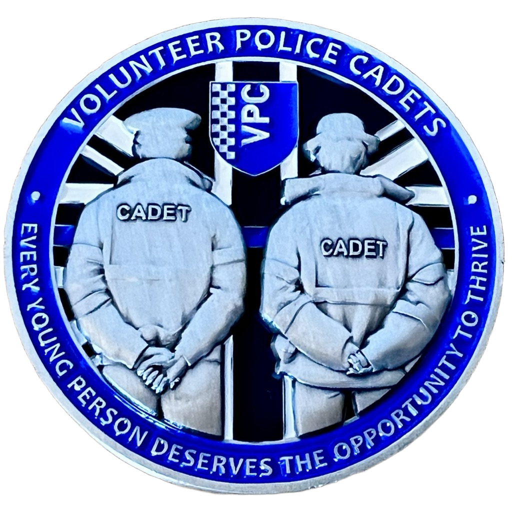 Volunteer Police Cadets & Cambridgeshire Constabulary Challenge Coin — front