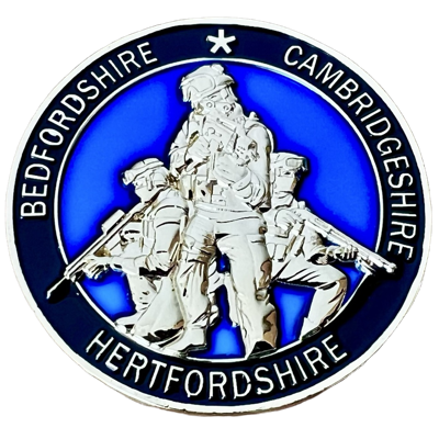 Bedfordshire, Cambridgeshire, and Hertfordshire Armed Policing Unit Joint Protective Services Challenge Coin