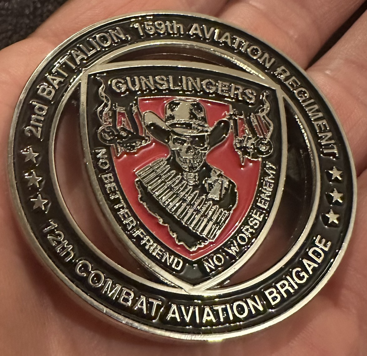 2-159th Attack Battalion coin — front