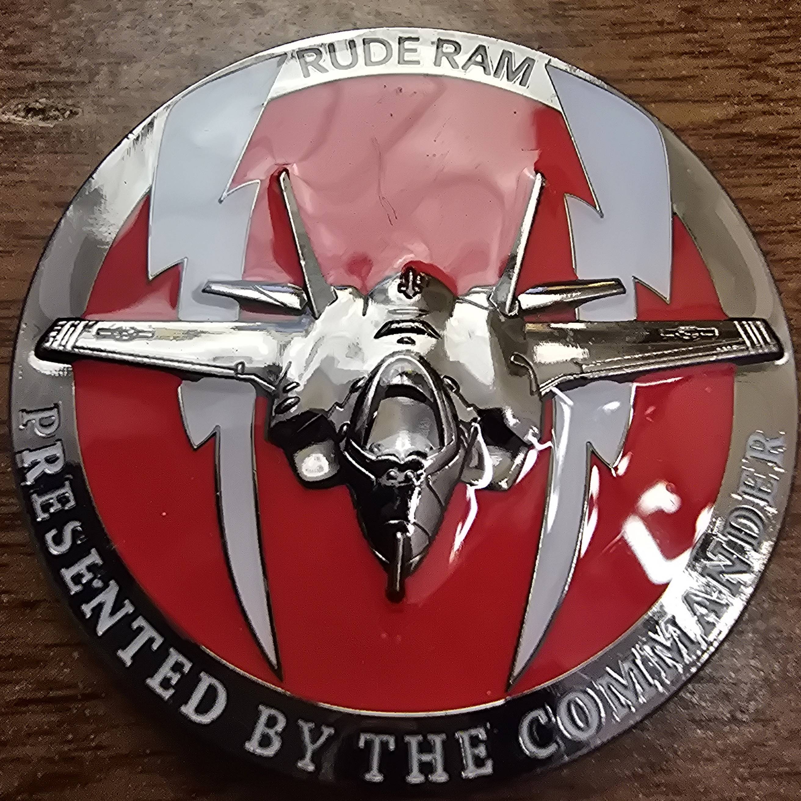34th Fighter Squadron Commanders coin — back