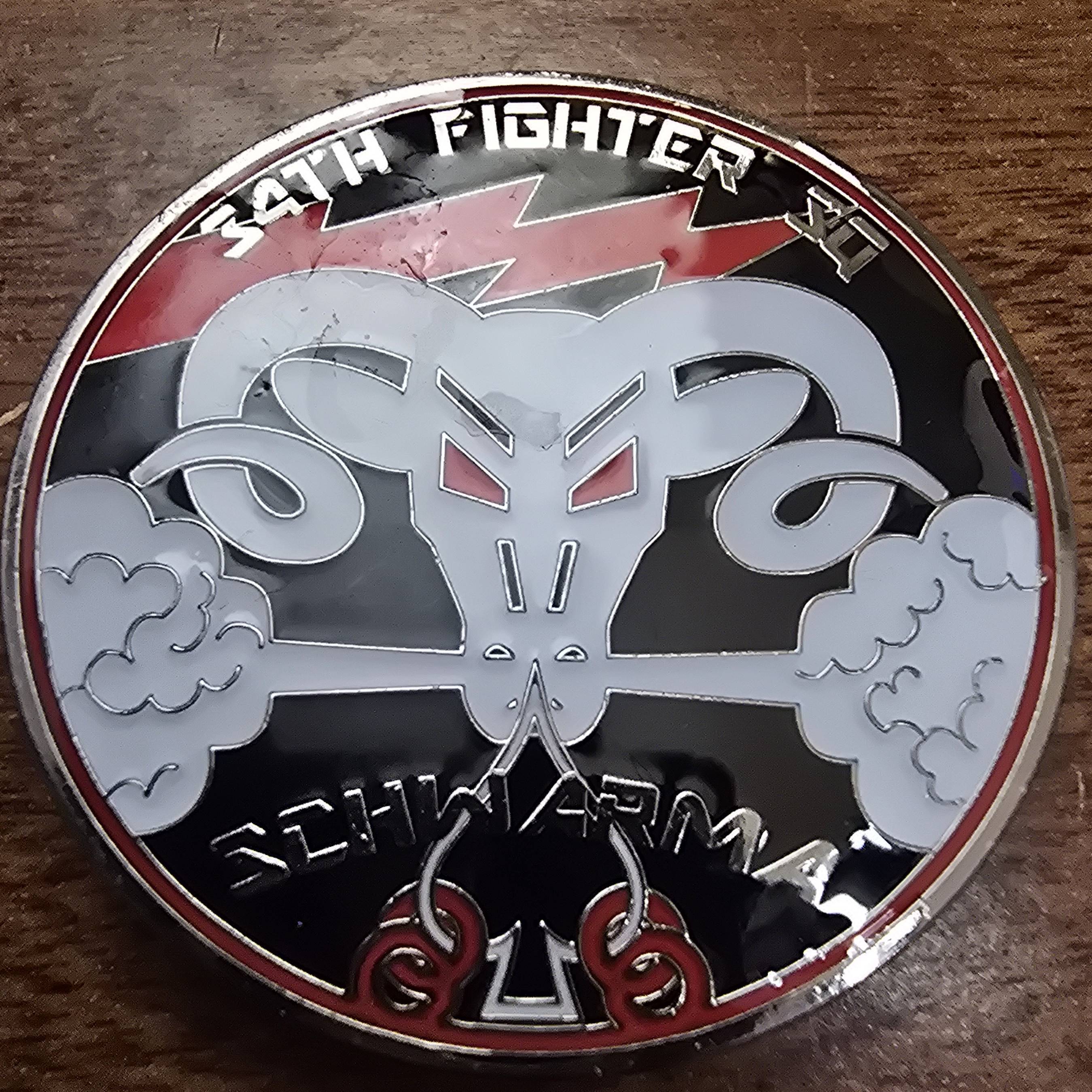 34th Fighter Squadron Commanders coin — front