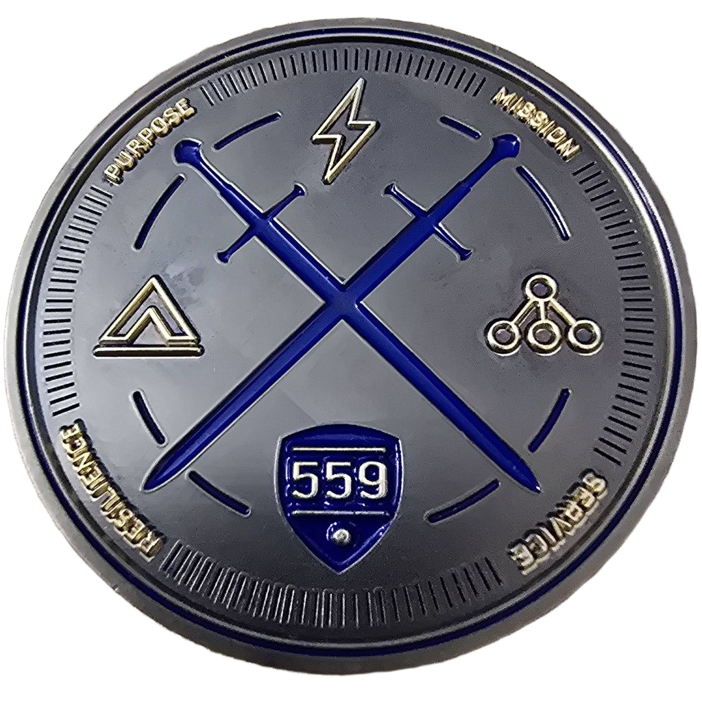 Church for God 559 Challenge Coin — back