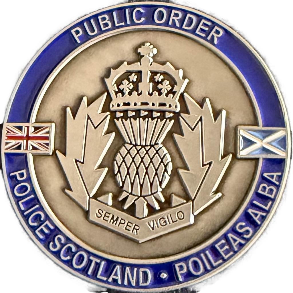Police Scotland Public Order COP26 Challenge Coin - Blue — front