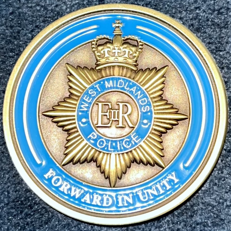 West Midlands Police Challenge Coin — back