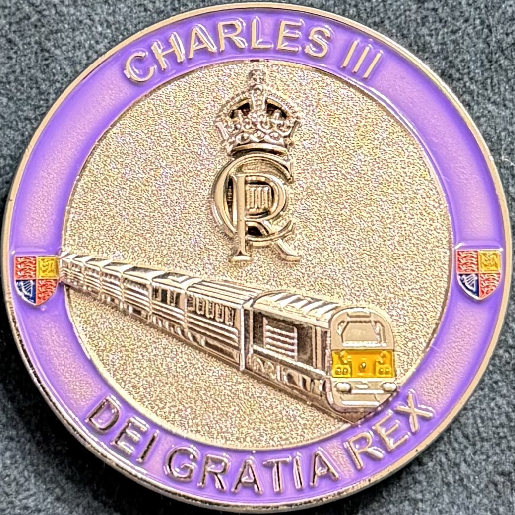 British Transport Police Royal Train Charles II Challenge Coin — front