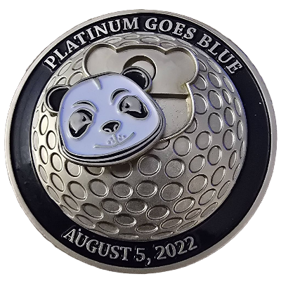 Platinum Goes Blue Challenge Coin