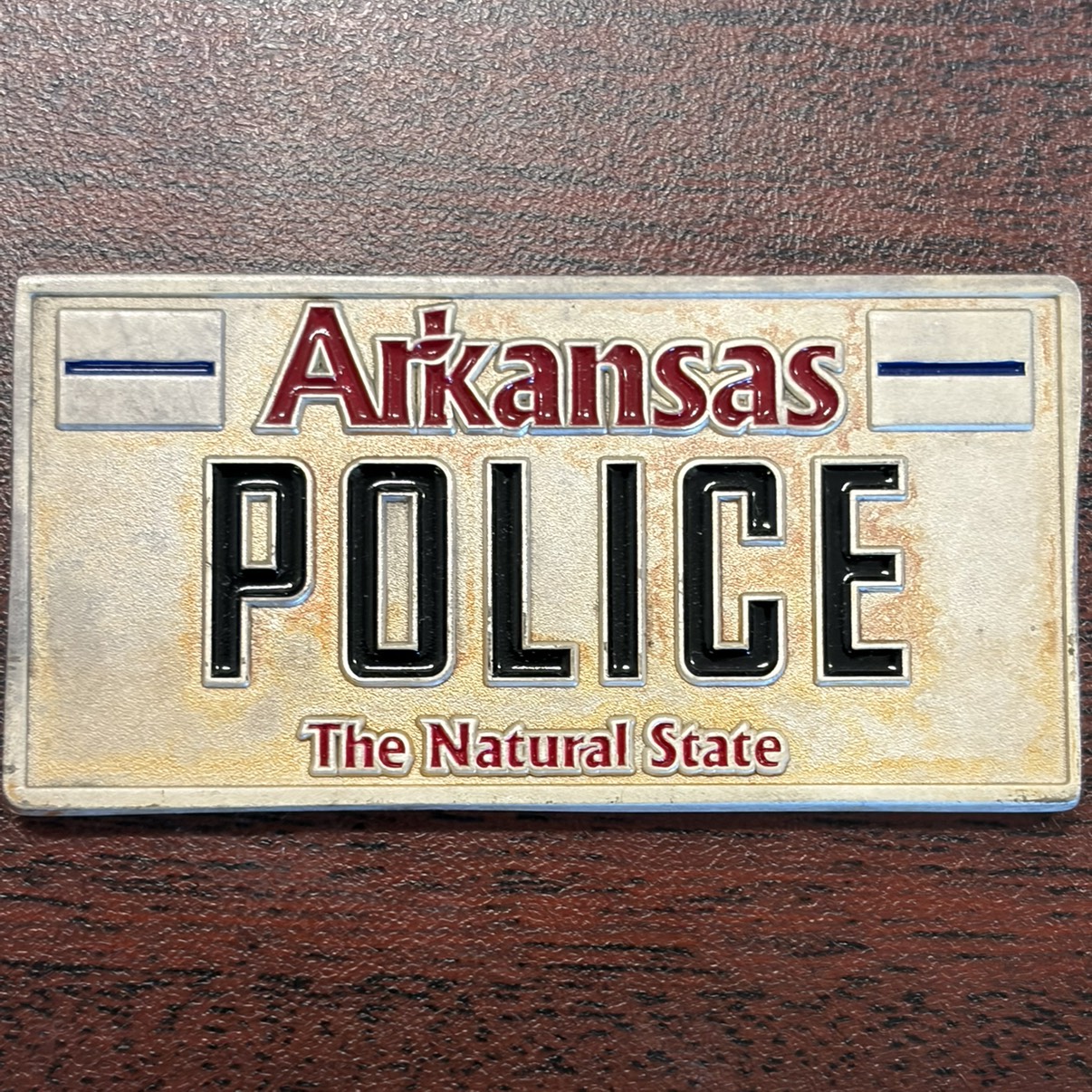 AR Police License Plate — front
